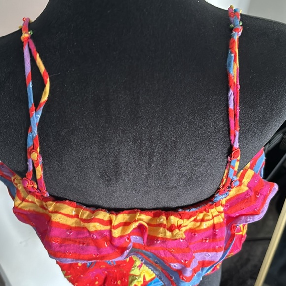 Farm Rio MultiColored Tribal Print Halter Top Size L - Picture 7 of 9